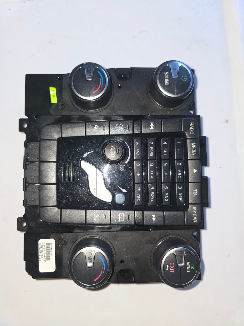 Volvo XC60 S60 V60 OEM Radio Climate Control Panel M4S210-0035 | Tested & Working | 2011-2014