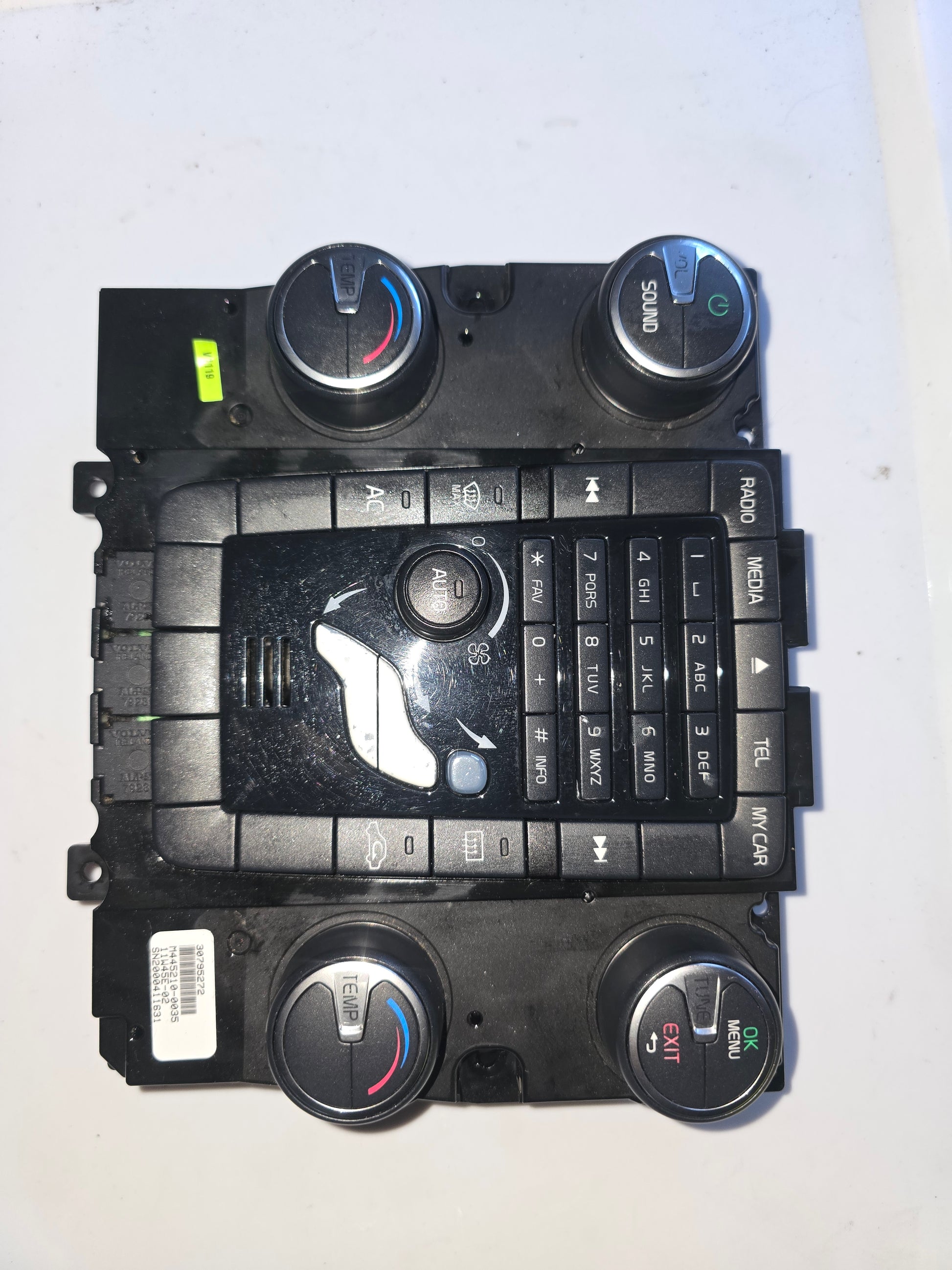 Volvo XC60 S60 V60 OEM Radio Climate Control Panel M4S210-0035 | Tested & Working | 2011-2014