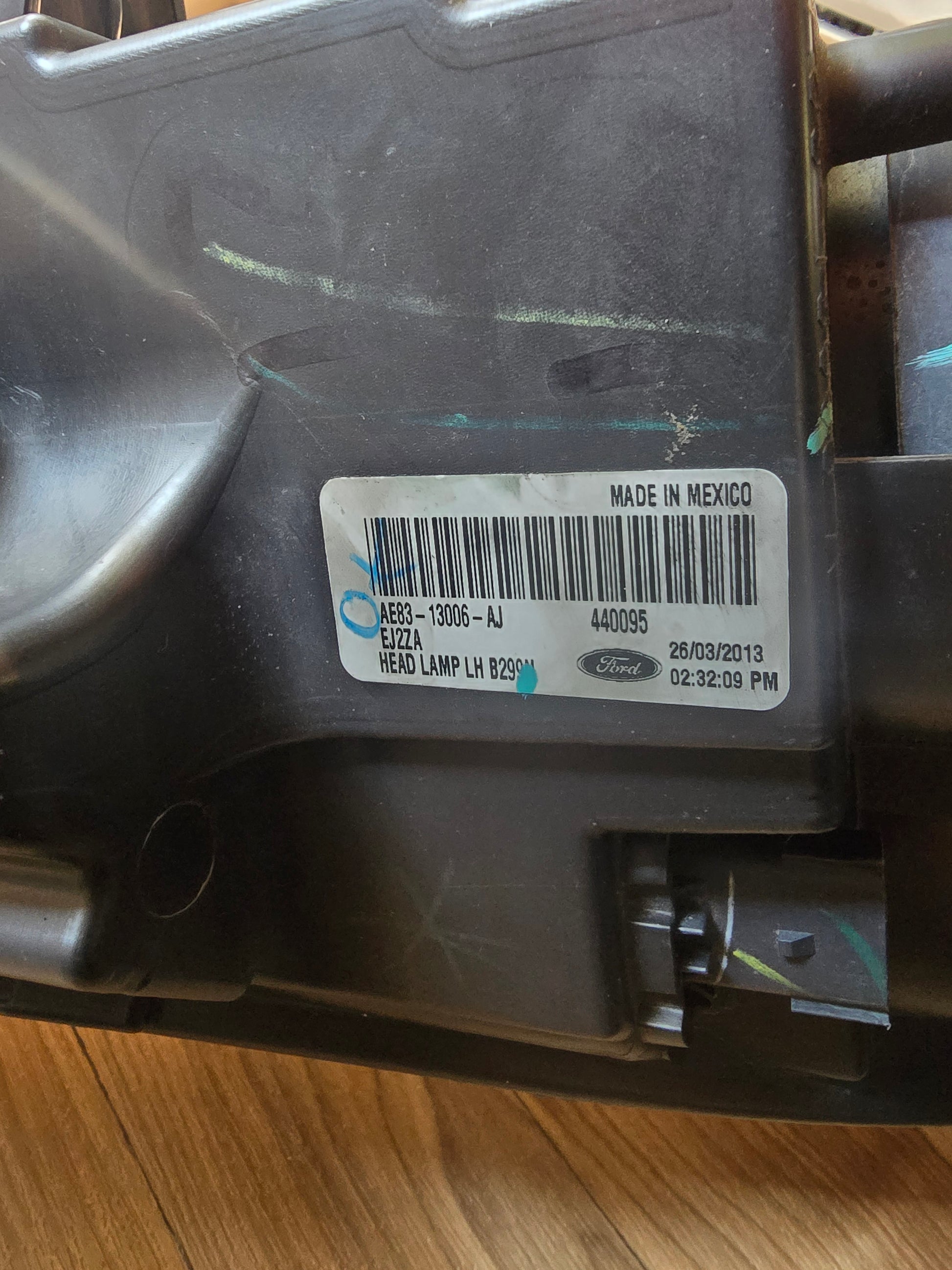 2011-2014 Ford Fiesta OEM Left Headlight LH Driver Side AE83-13006-AJ