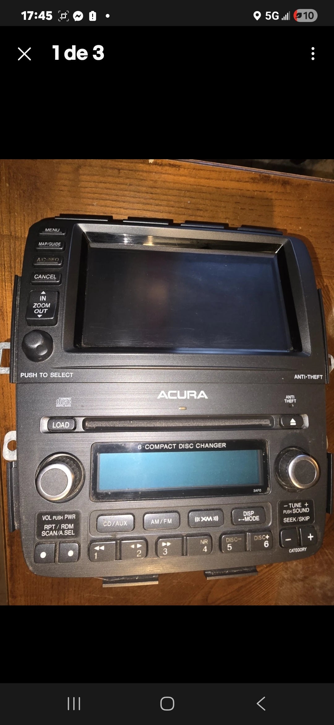 2006 Acura MDX Navigation Radio Screen OEM 39101-S3V-A250 CD Changer Navigation Unit